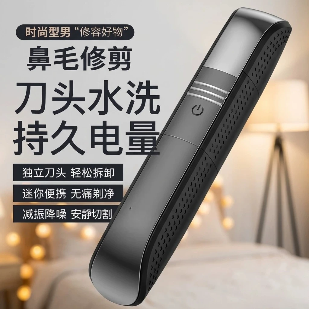 Floating double-edged cutter head high speed non-stuck nose hair scissors TN233