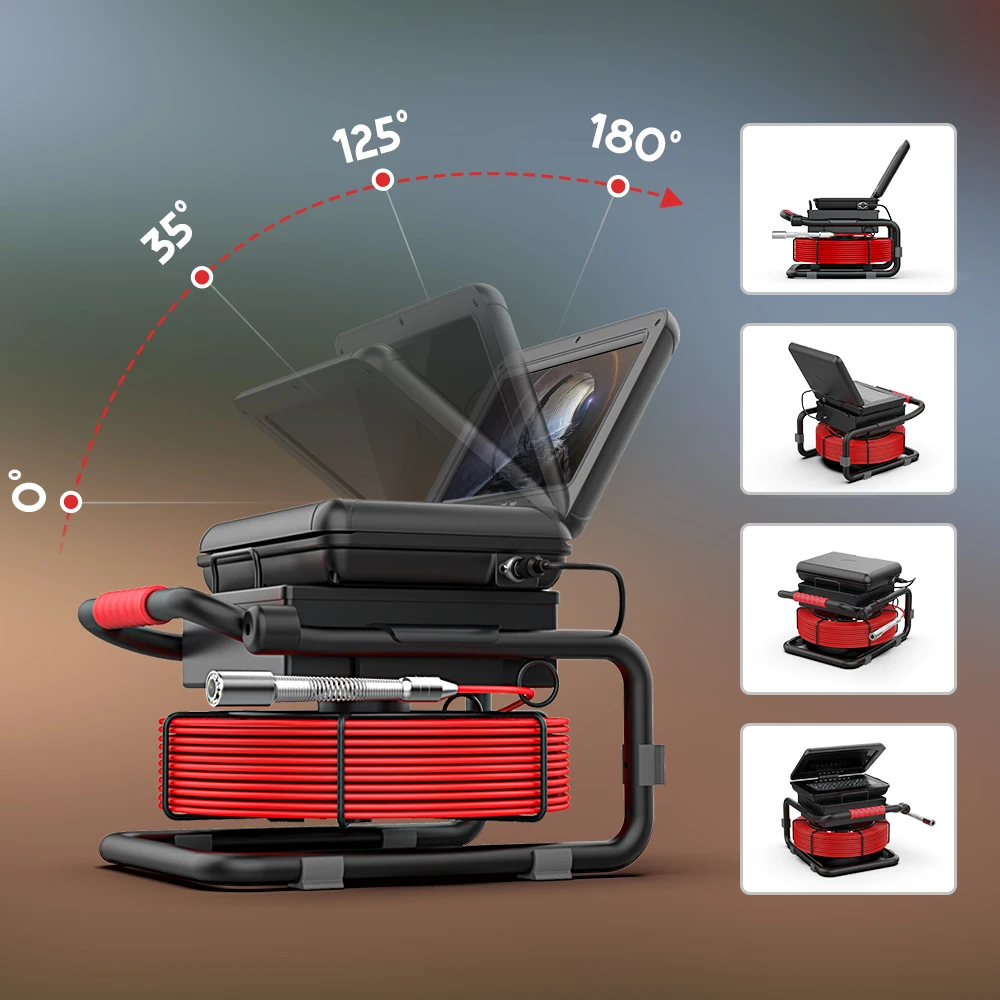 Sewer Endoscope Camera With 512Hz Locator Meter Counter Self-Leveling 10\