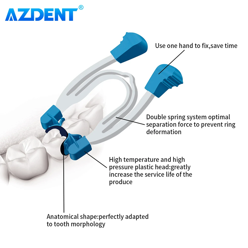 Matryca dentystyczna Sekcyjna wyprofilowana metalowa sprężyna AZDENT Pierścienie zaciskowe Narzędzia dentystyczne Instrument laboratoryjny