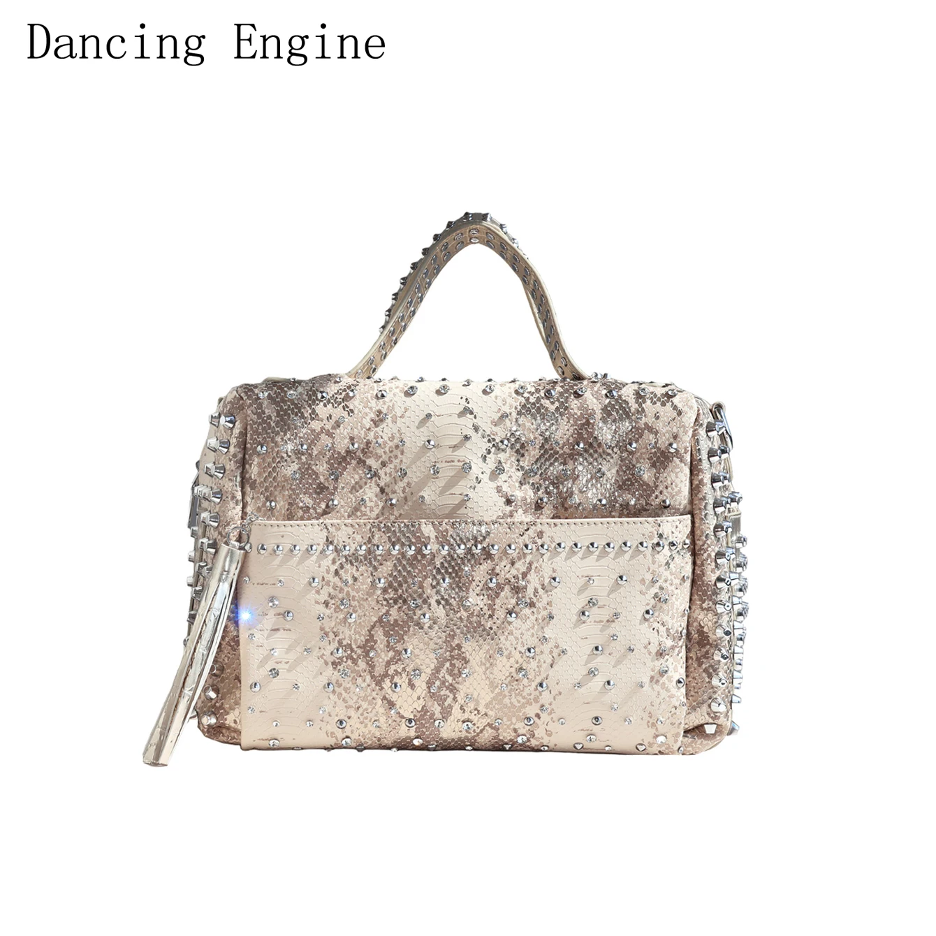 Damentasche, luxuriöse Designer-Geldbörsen und Handtaschen, Umhängetaschen, Vintage-Einkaufstasche mit Nieten für Damen, große Kapazität, Reisetasche, Geldbörse