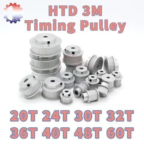 HTD3M 타이밍 풀리 20T 24T 30T 32T 40T 48T 60T 3M 풀리 20치아 30치아 40치아 60치아 벨트 풀리 HTD 3M 동기 휠