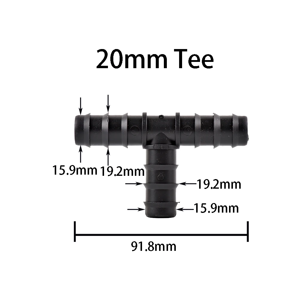 5 sztuk nawadnianie ogrodu rury montażu 16 20 25mm Pe Tube Tee kolanko Barb złącze wtyk końcowy reduktor Tee z mikrootworami Adapter