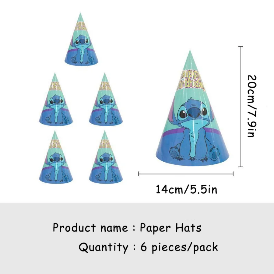 Anime Lilo & Stitch Stitch-thema blauwe feestbenodigdheden, decoratiebanners, cadeauzakjes, wegwerp papieren bekers, borden, tissues