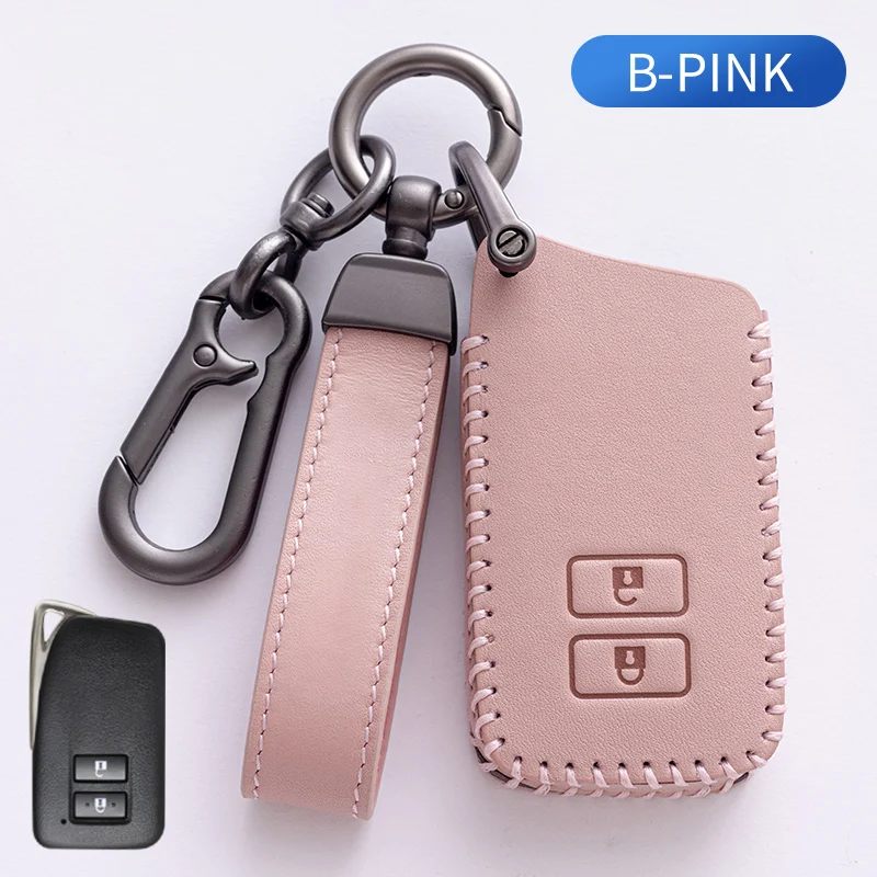 New Style Genuine Leather Car Remote Key Case For Lexus UX ES UX200 UX250h ES200 ES300h ES350 US200 US260h Cover Smart Keychain