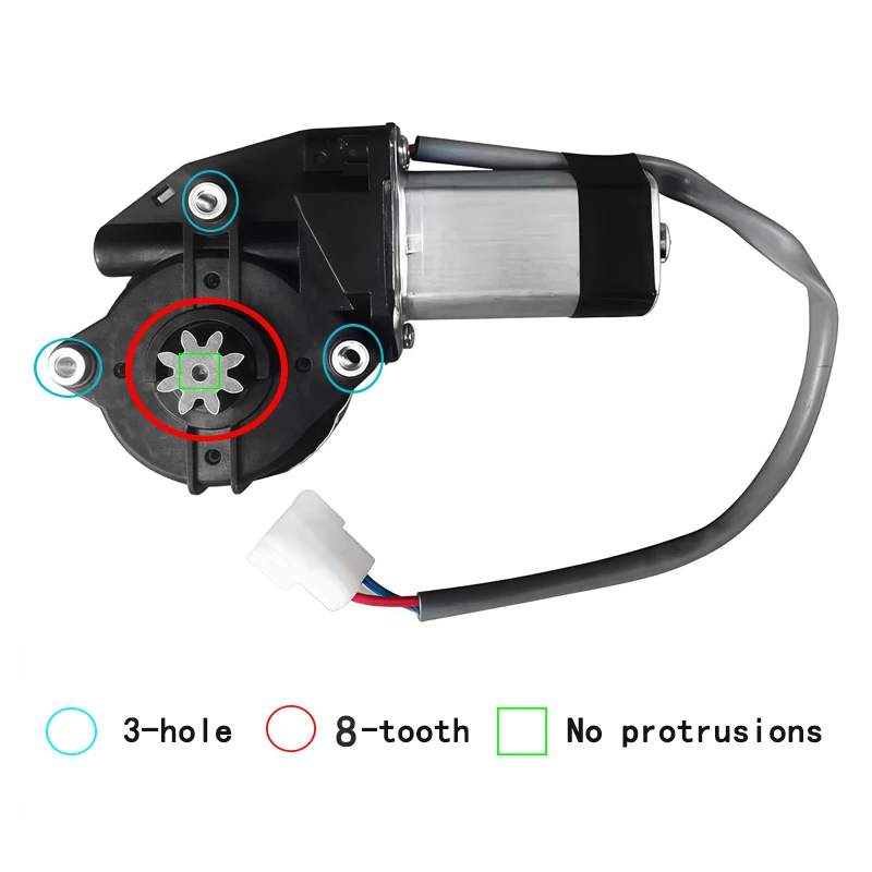 Universal 12V/24V Electric Window Motor 3 Hole 8 Teeth Car Glass Lifter Motor Regulator Left Right Front Rear Door For Car Truck