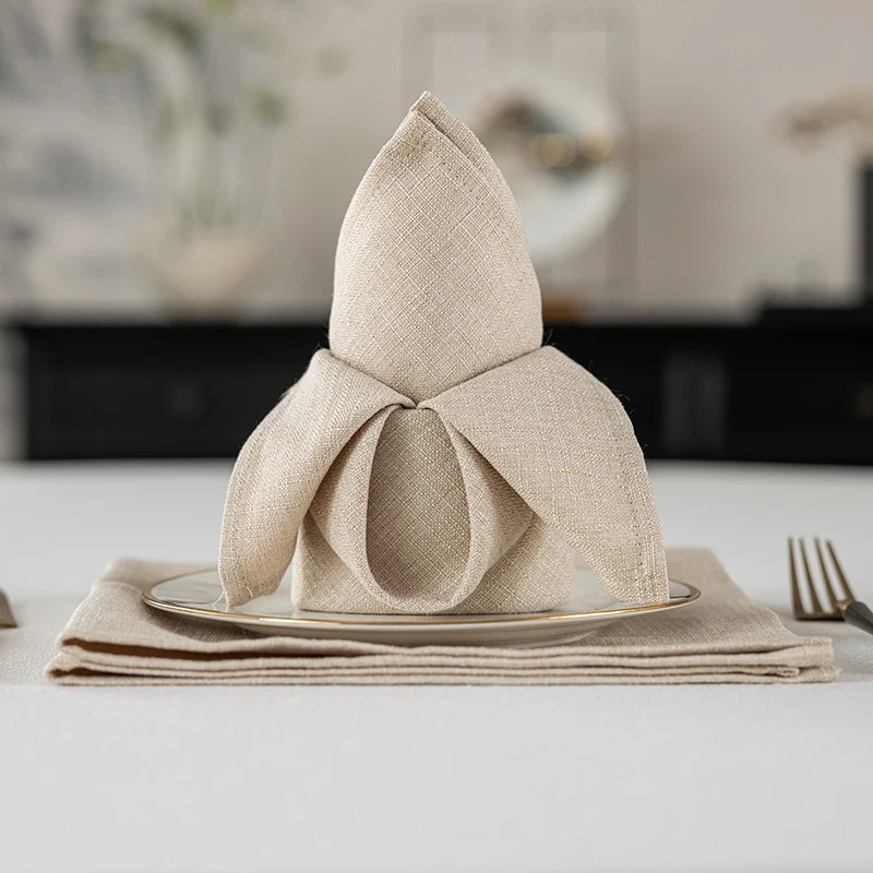 Hotel mouth cloth, napkin, wipe cup, absorb water without hair loss, fold flower net cloth, Monet Ma restaurant napkin cloth