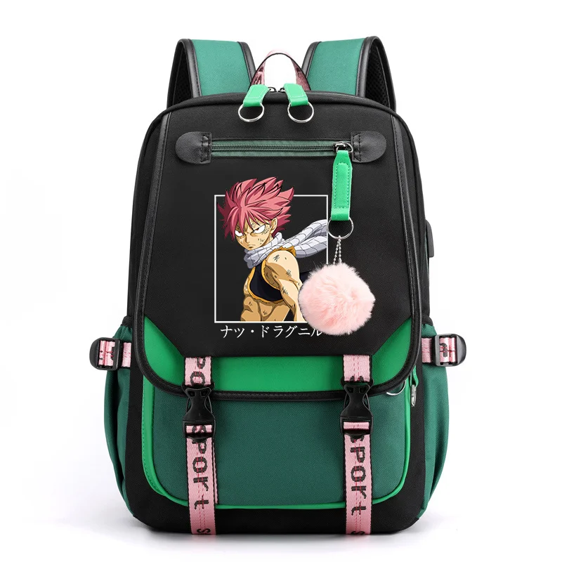 Hot Anime Harajuku Cool Pattern Backpack Teenagers Street Anime Backpack High Quality USB Zipper Backpack School Book