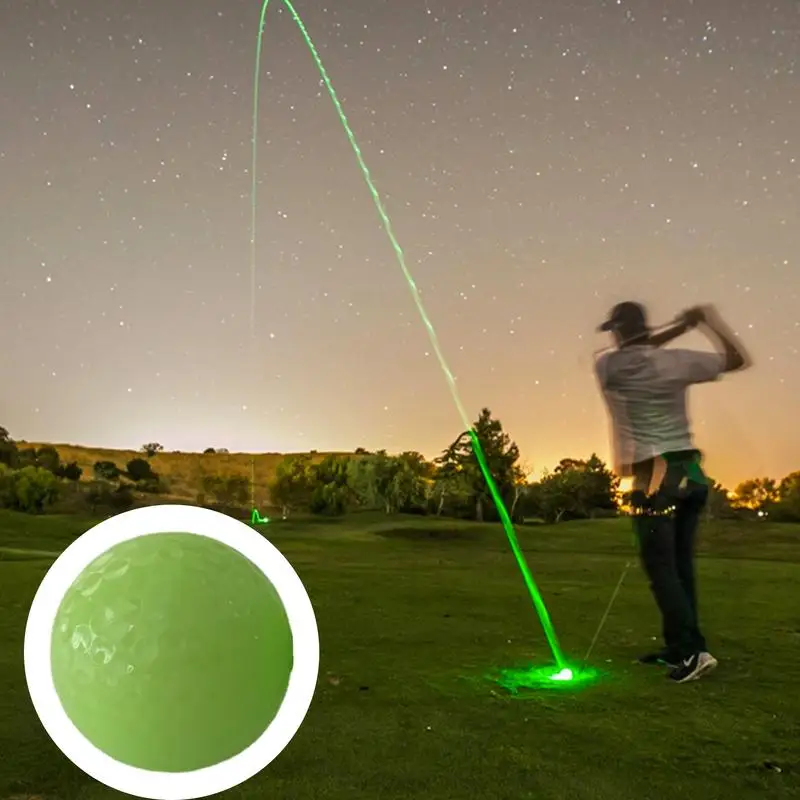 Glowing Golf Ball For Night Training Tournament Fluorescent Glow In Dark Golf Ball Long Lasting Luminous Ball Sunlight Recharge