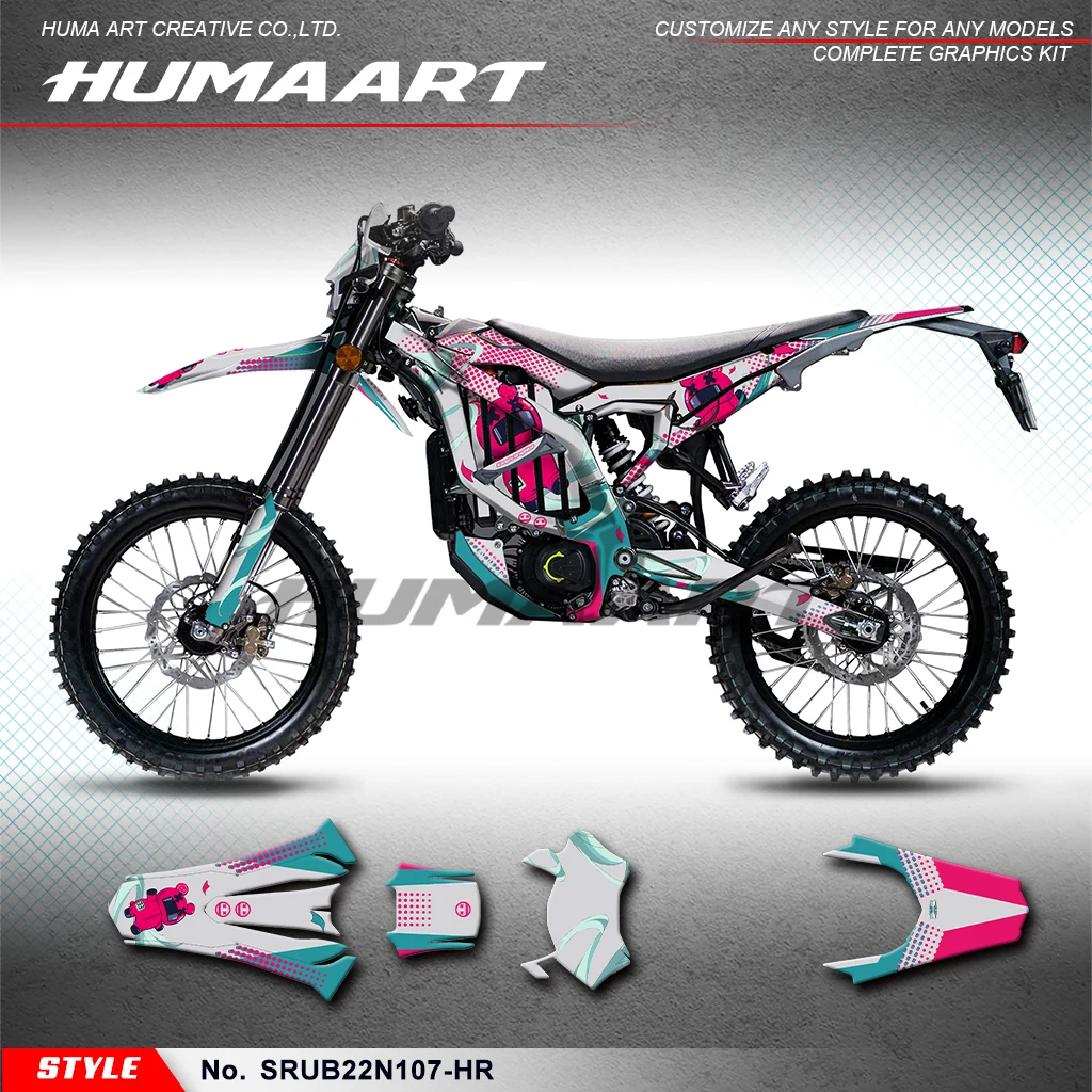 

HUMAART MX Graphics Motorcycle Stickers for Ultra Bee R Electric Dirt Bike, Dirt eBike Decals, SRUB22N107-HR