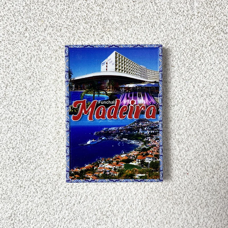 

Portuguese Madeira Islands tourism souvenirs, 3D island scenery refrigerator magnets, home kitchen decoration gifts