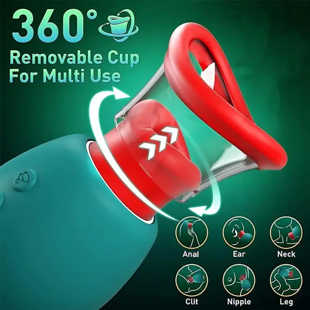 Breast Massager Vibrator Licking Tongue Clitoral Stimulation Sucking Nipple Oral Female Masturbation Tools Sex Toys for Women - view 4