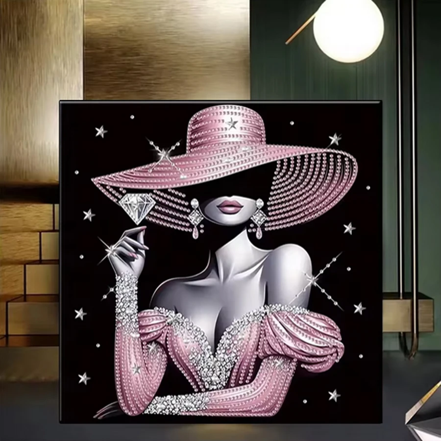 

Набор для алмазной живописи, современное искусство, красивые и элегантные шляпы, женские полные дрели, сделай сам, алмазная вышивка, мозаика, украшение для дома, подарок