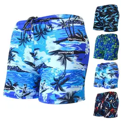 Men Trunks Colorful Print Quick Dry Slim Fit Swimming Trunks For Beach Swimwear Swim Shorts Surf Beachwear Sexy Summer Swim Suit