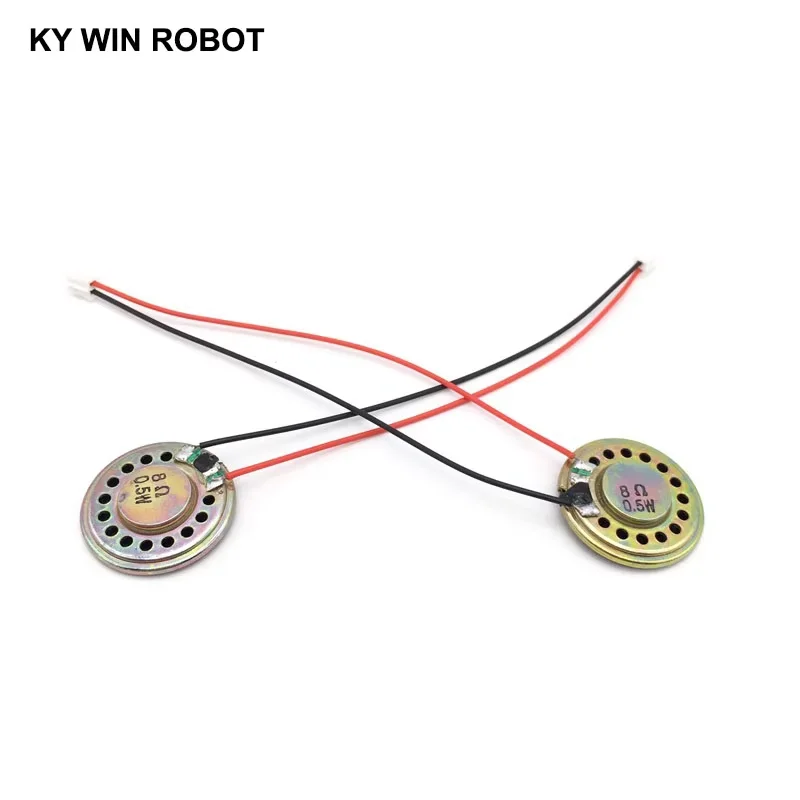 2pcs New Ultra-thin speaker 8 ohms 0.5 watt 0.5W 8R speaker Diameter 30MM 3CM thickness 5MM with PH2.0 terminal wire length 10