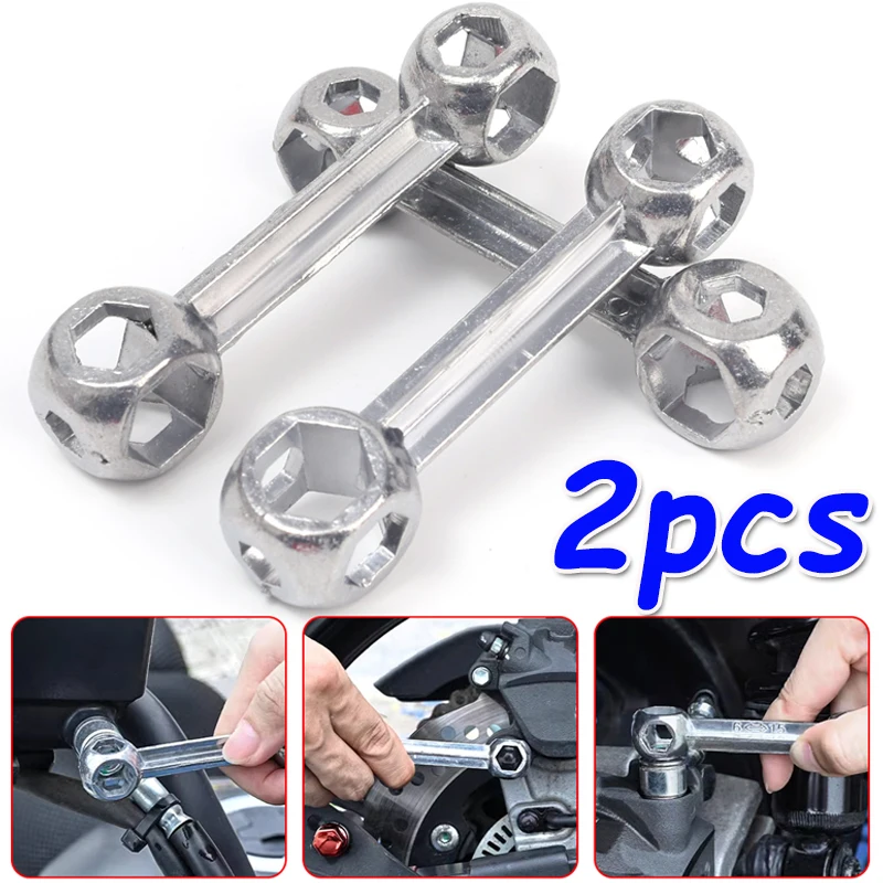 10 in 1 Multifunction Universal Hexagonal Wrench Portable Bicycle Repair Tools Bone Shaped Zinc Alloy Wrench Repair Accessories