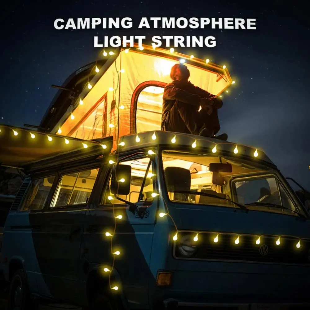 Crystal Ball Fairy Lights, Battery Operated Bubble Crystal Ball String Lights Outdoor camping string lights