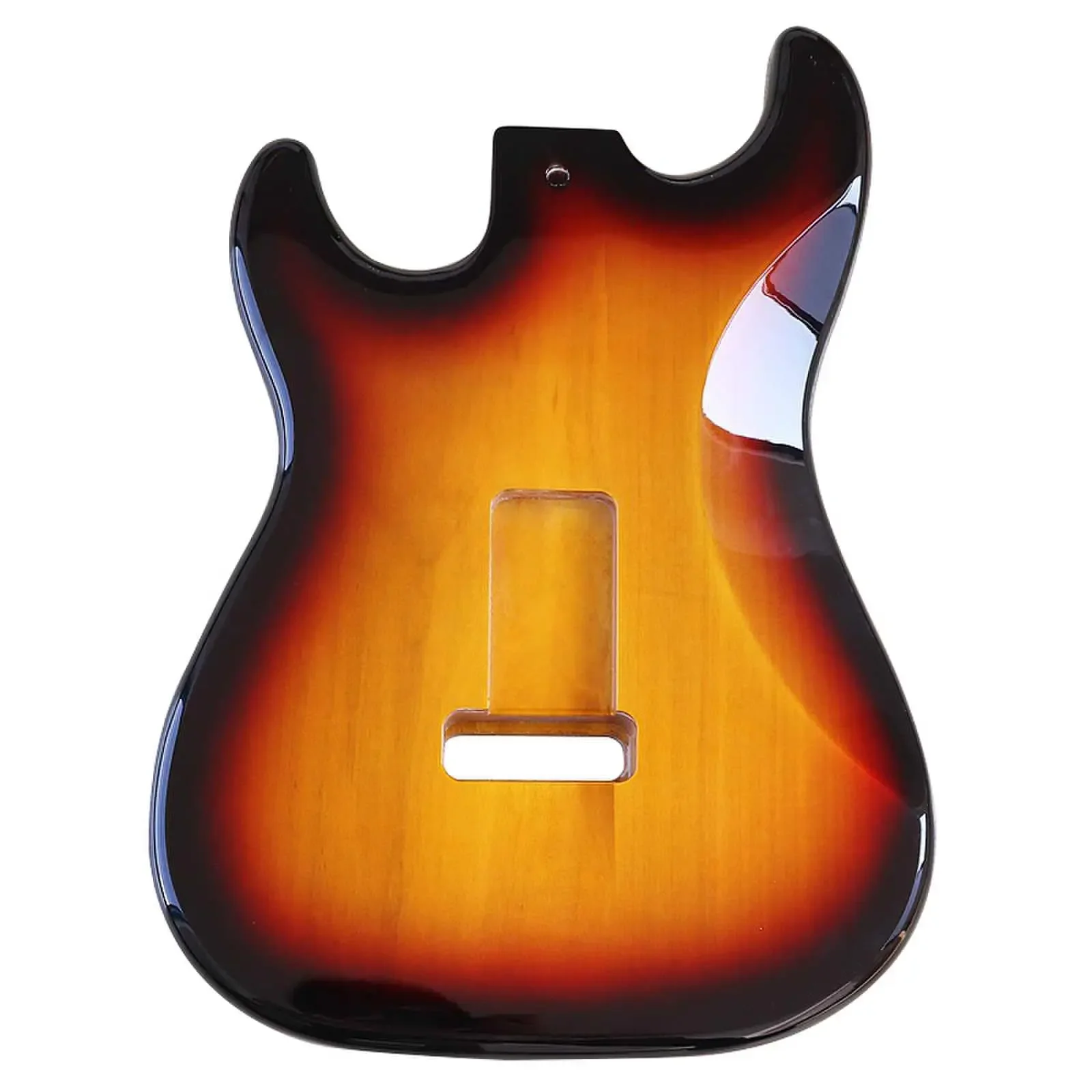 DIY Sunset Gloss Electric Guitar Body, Single Swing Electric Guitar Conversion Parts, Poplar Body for ST Strat Style