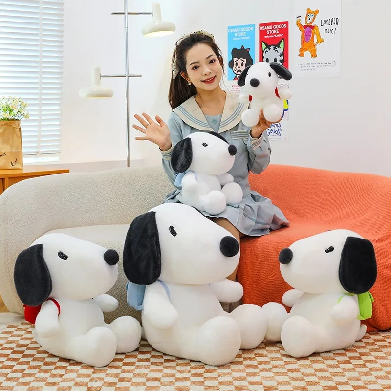 Kawaii Peluche Snoopy Zaino Giocattolo Seduto Cane Farcito Bambola Regalo Di Compleanno Per Bambini Grande Morbido Cuscino Pal per I Bambini Spedizione Gratuita