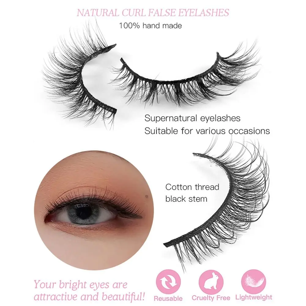 10 paia di ciglia finte naturali morbide Ciglia finte Cat Eye Look Ciglia corte Ciglia Manga