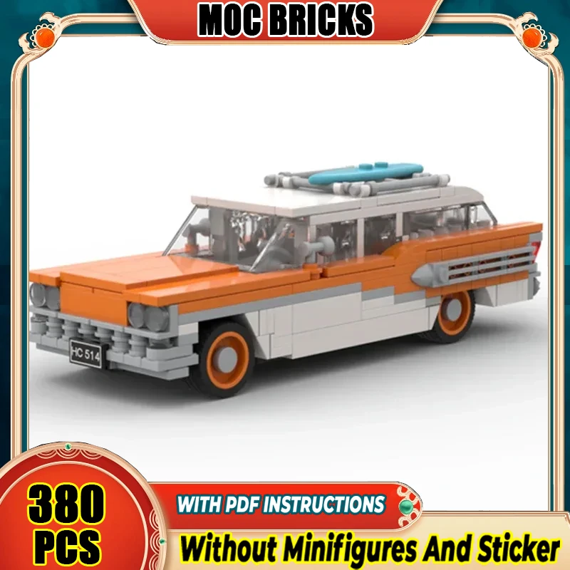 

Moc Building Bricks City Car Series 1958 Buick Car Model Technology Modular Blocks DIY Set Assembly Christmas Gift