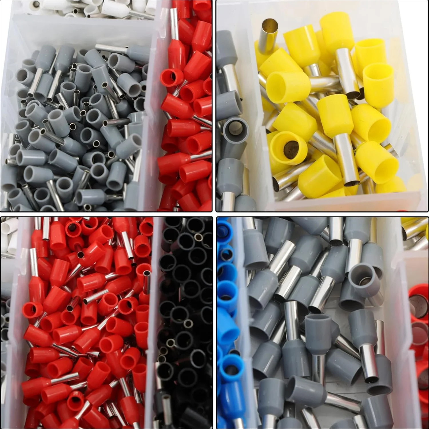 Ferrulen-Crimpwerkzeug-Set, AWG23-7 Ratschen-Zange mit automatischer Anpassung, mit 400/800/1200/1900/2000 Stück Ferrulen-Klemmen – Detail 8