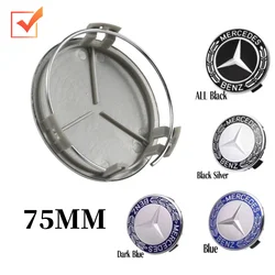 4Pcs 75MM Car Wheel Center Logo Hub Cap For Mercedes Benz C207 C218 A207 C117 CLA CLS E Class W212 S212 X166 W176 W205 W246