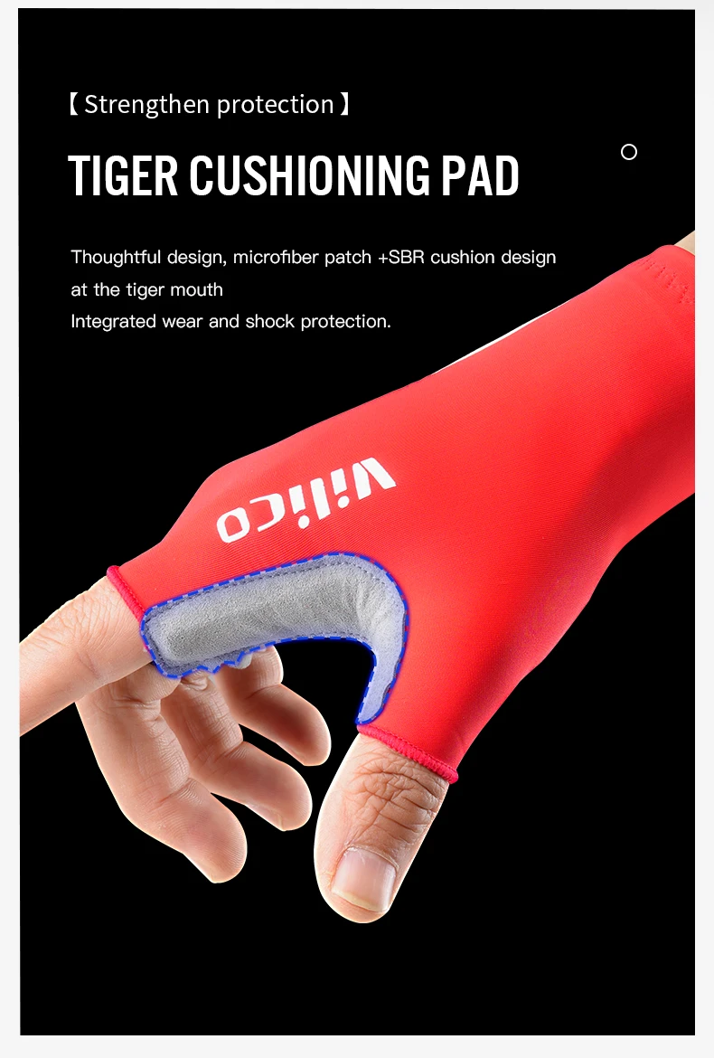 Halbfinger-Fahrradhandschuhe für Outdoor-Sportarten, rutschfeste Fitness- und Gewichtheberhandschuhe für Herren und Damen, halbfingerige Fahrradhandschuhe – Detail 6