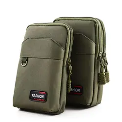 Mobile Phone Bags Nylon Colth Durable Men Phone Pouch EDC Molle Purse Outdoor Camping Waist Bags