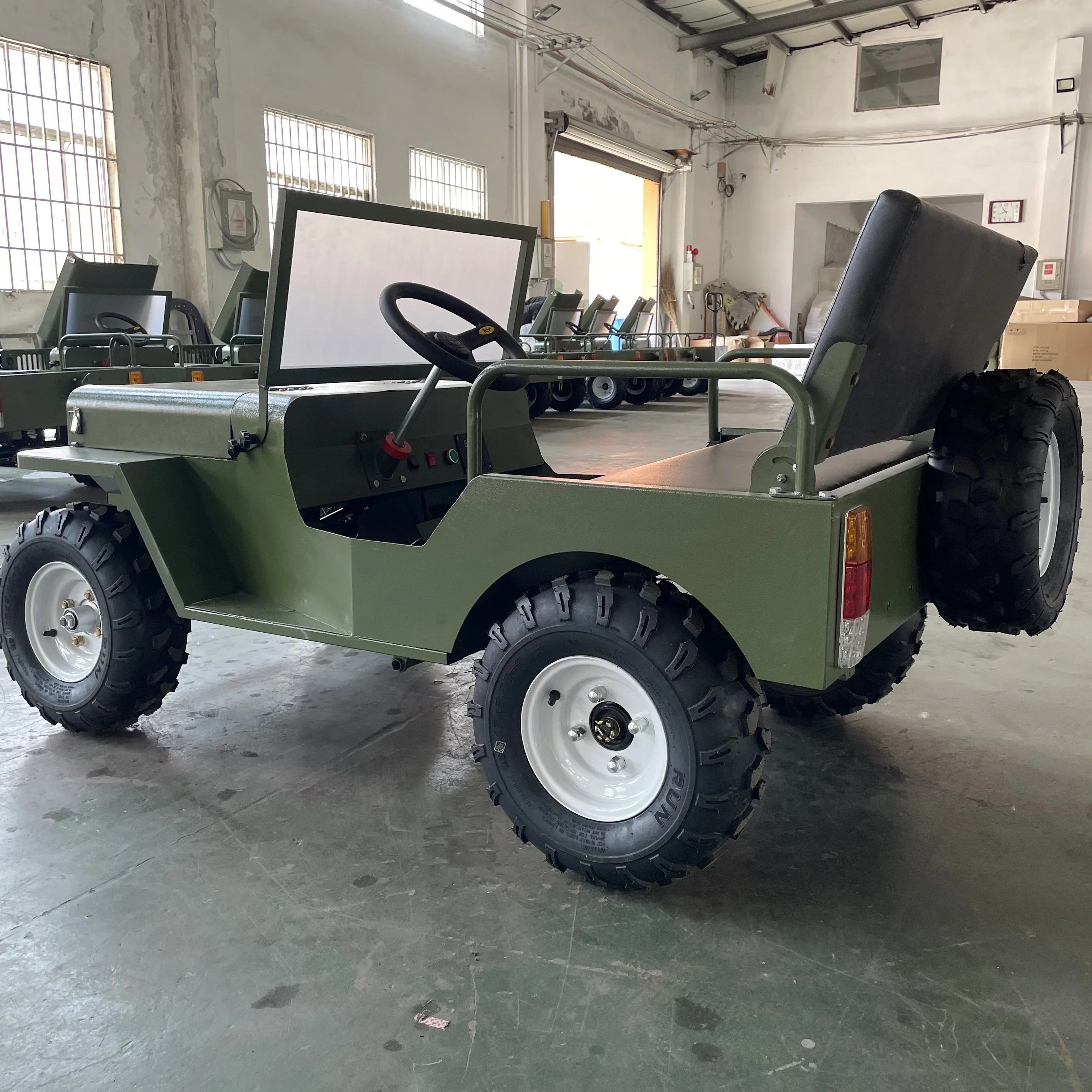 All Terrain Rides 48V 500 Watt Motor 2 Seater Adults & Kids Commercial Electric Mini Jeep