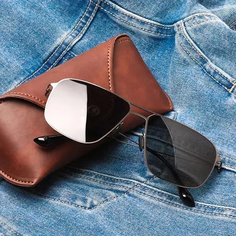 Новые классические квадратные солнцезащитные очки Xiaomi Mijia Pro Block UV с антибликовым покрытием, ультратонкая оправа из нержавеющей стали для путешествий на открытом воздухе