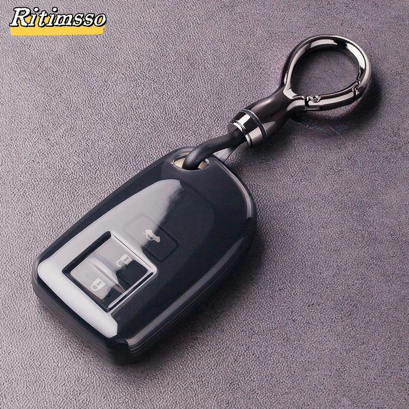 TPU Car Remote Key Fob Cover Case Holder Shell for Toyota Yaris Yarisl X Hiace Vios Verso Camry Corolla Keychain CAR Accessories