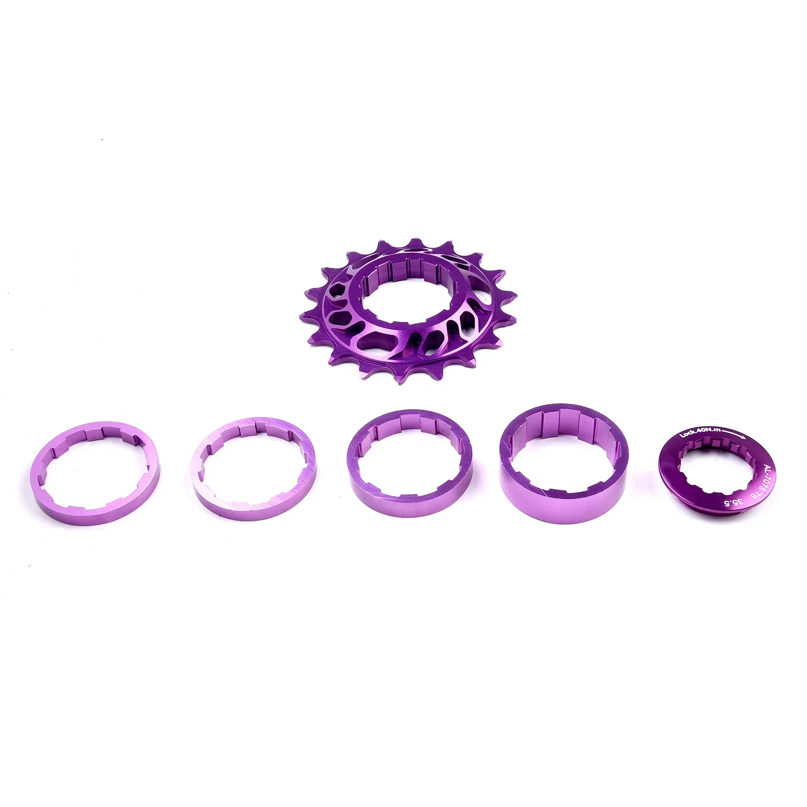 1pc Single Speed Conversion Kit Single Speed Cassette Cog 18T MTB Freewheel Bike Sprocket For Freewheel Chain Aluminum Alloy