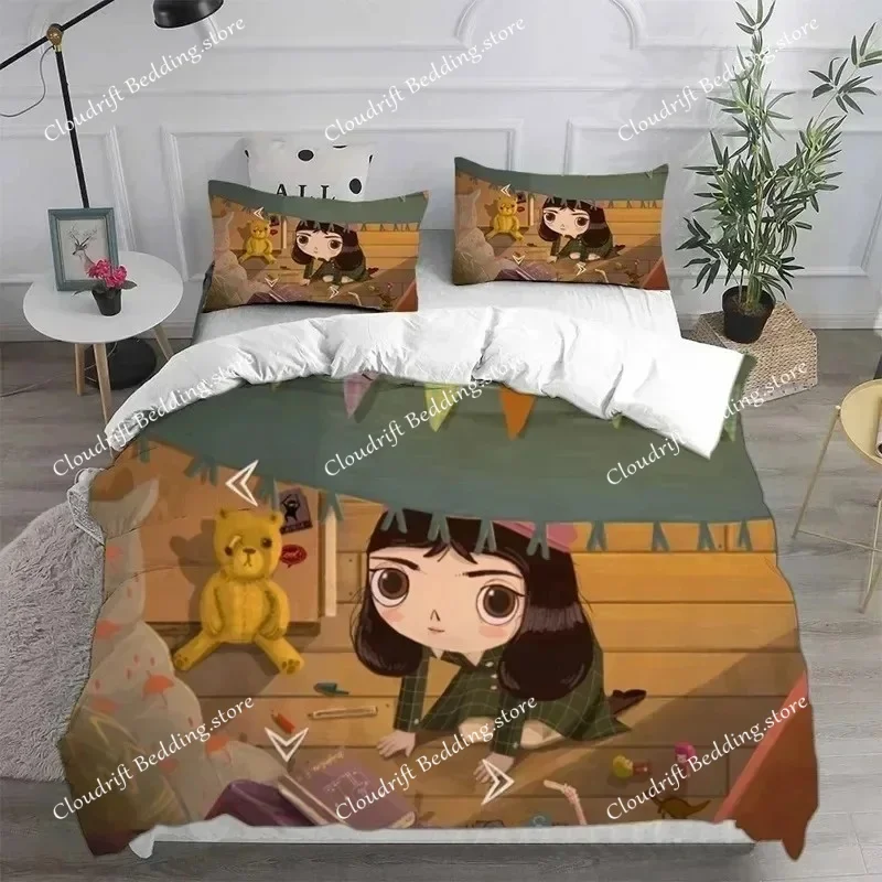 

3D Print Little Misfortune Bedding Sets Comforter Duvet Cover Set Pillow Case Sets Kids Adult Size Home Textiles Quilt Cover