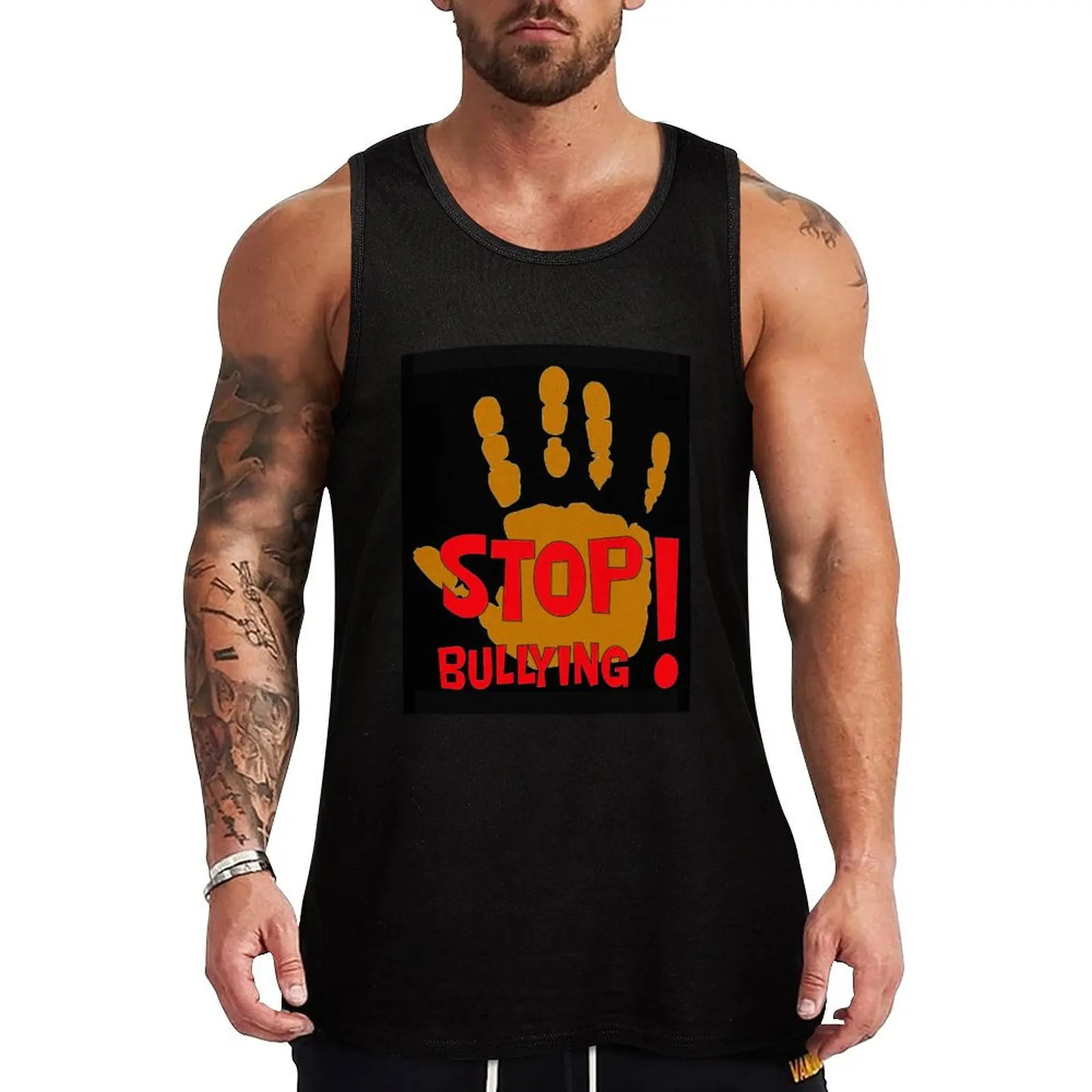 Stop Bullying Tank Top gym top anime mens designer clothes Men's singlets