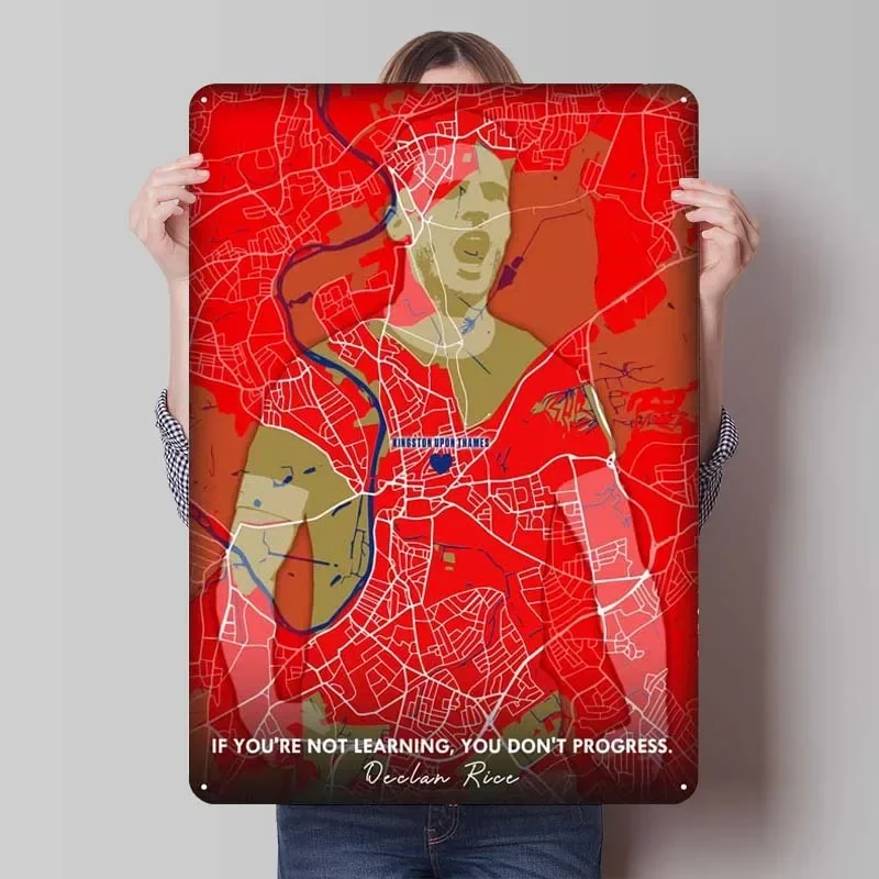 

Declan Rice Sports Metal Poster Art Mural Vintage Metal Sign Man Cave Decor Bedroom Decoration Retro Outdoor Decors Coffee Bar