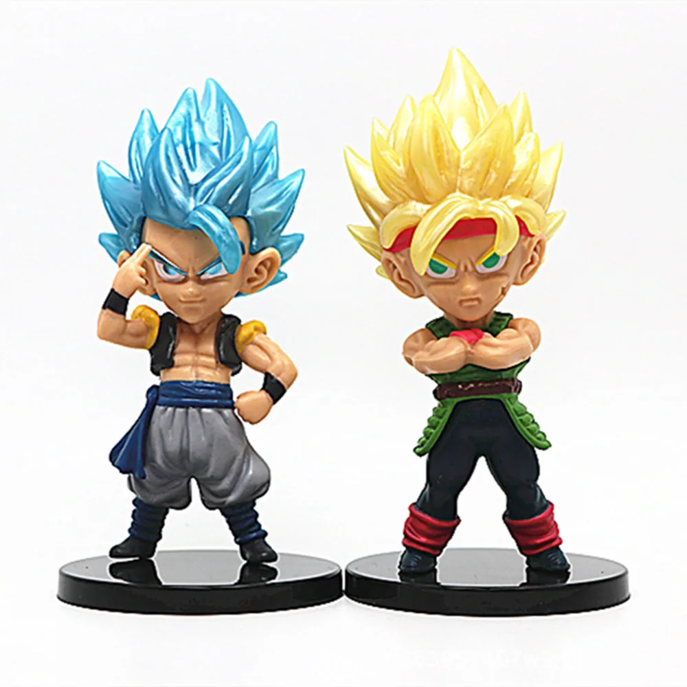 7 Stks/set Anime Dragon Ball Goku Super Saiyan Vegeta Q Versie Figuur Model Kantoor Model Auto Decoratie Verzamelen Accessoires Cadeau