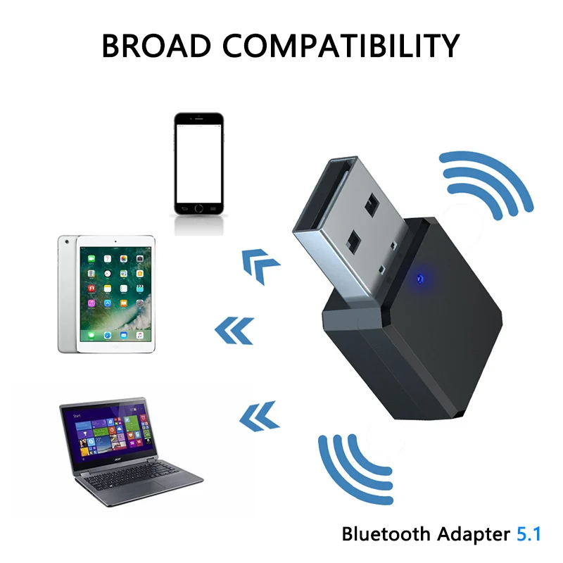 KN318 Bluetooth 5.1 Audio Receiver Dual Output AUX USB Stereo Car Hands-free Call Wireless Adapter Video Receiver Audio Adapter