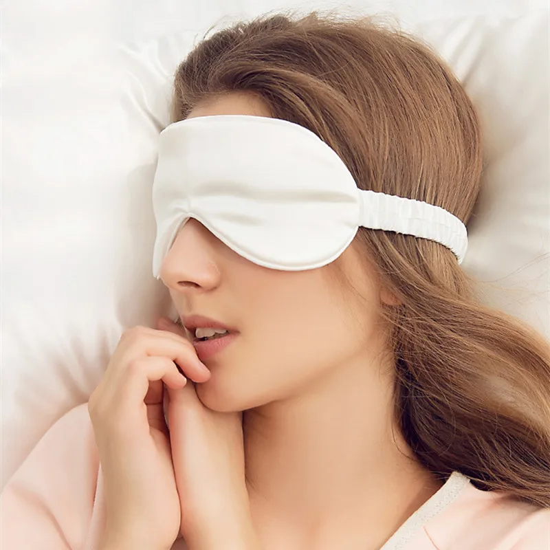 1PC Double-sided Imitation Silk Sleep Eye Mask Travel Breathable Beauty Cover Eyepatch Blindfold Soft Pad Bed Linings