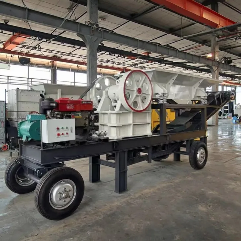 Crawlermounted Mobile Crushing Plant High-performance Crushing of Ore Rock Pebbles and Granite Easy to Operate One-year Warranty