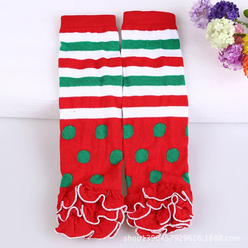 Cute Baby Leg Warmers Cotton Cute Rainbow Leggings Girls Striped Tights Infant Girl Lotus Ruffles Warmers Polka Dot Leg Warmer