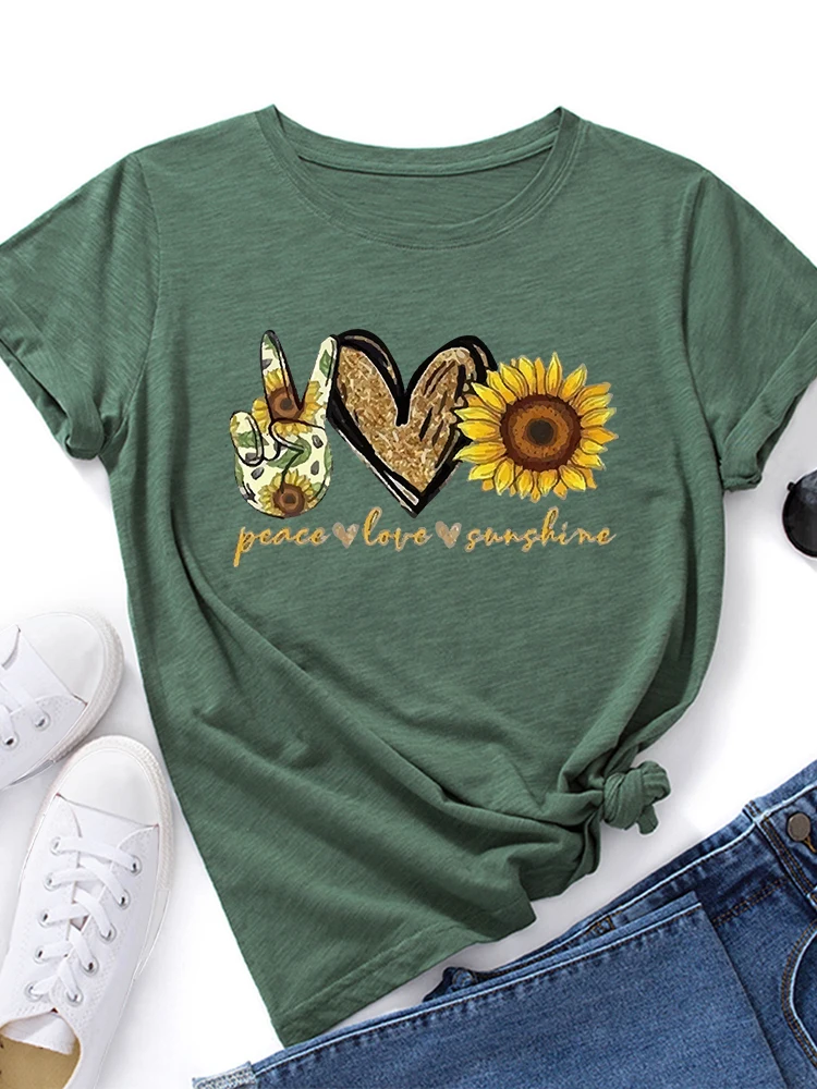 レディース コットン Tシャツ ルーズフィット 半袖 ラウンドネック プリント ストリート スタイル 夏 薄手 カジュアル 快適 トップス