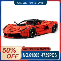 CADA 61505 Red Technical Super Sprots Car Model Building Blocks Brick DIY Puzzle Toys Assembly Birthday Christmas Gifts