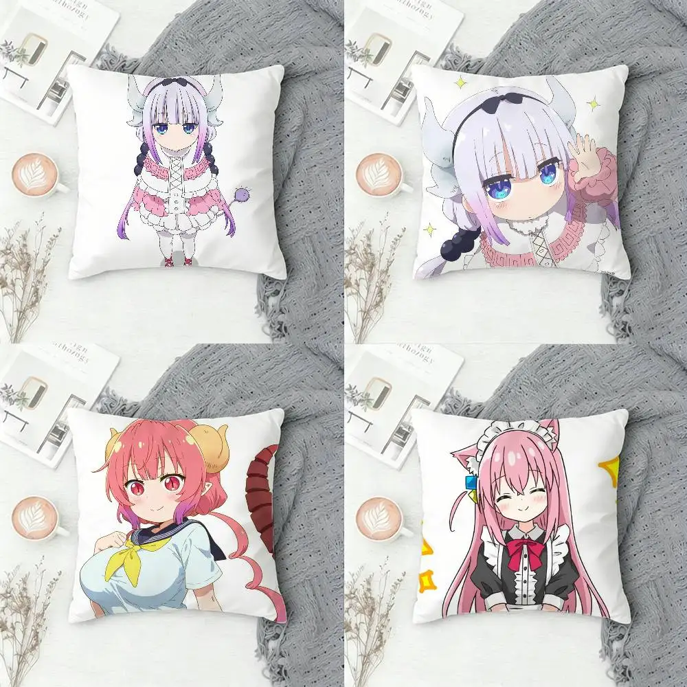 

M-Miss Kobayashi's Dragon Maid Double-sided Printed Square Decorative Cushion Cover for Sofa Living Room Home Decor