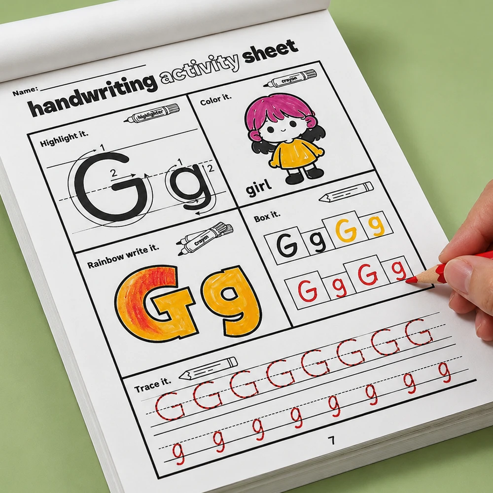 32-Page Kids Alphabet Tracing Workbook A-Z Multi-Skill Handwriting Practice Activity Book with Coloring & Tracing