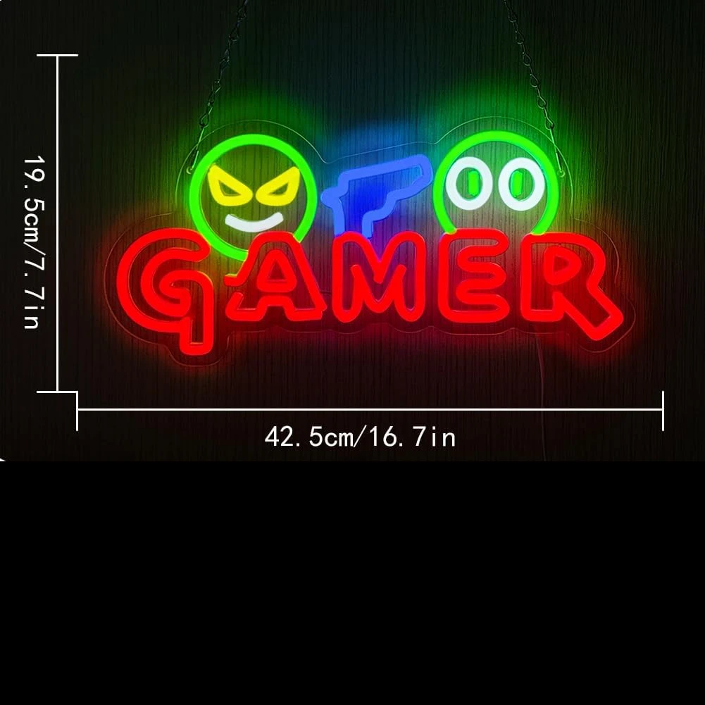 ألعاب النيون لعبة الإعلان ألعاب LED ضوء النيون عكس الضوء للعبة USB داخلي لعبة غرفة نوم ديكور حفلة بار في سن المراهقة الصبي