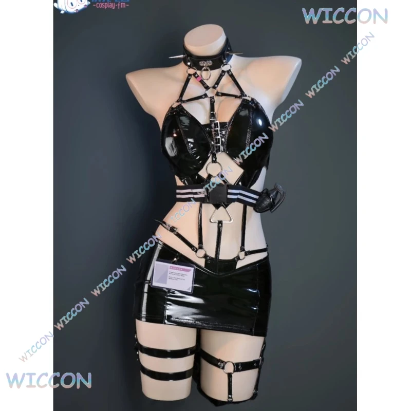 

Mag/Game NIKKE：The Goddess Of Victory Mihara Cosplay Costuem Pu Leather Sexy Binding Strap Mihara Wig Women Halloween Roleplay S