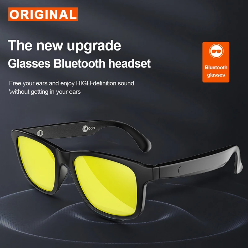 Lecoo C8 Lite Occhiali Auricolari Wireless Bluetooth 5.3 Cuffie Occhiali da sole leggeri Auricolari Cuffie da guida stereo HiFi