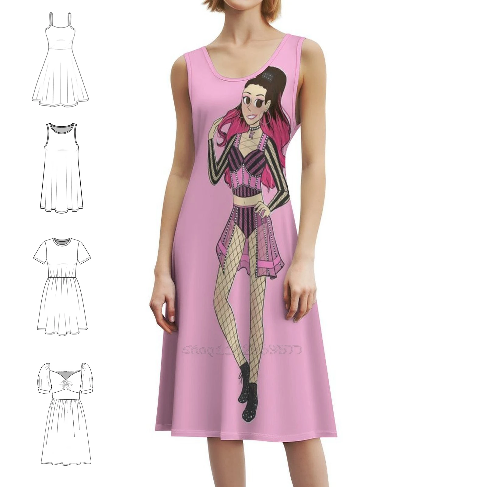 فستان كاثرين هوارد-Six The Musical على شكل قلب فستان أنيق للحفلات الصيفية للنساء كاثرين هوارد كاثرين #1