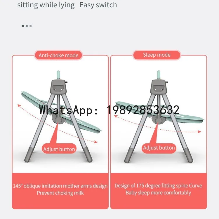 Baby Electric Rocking Chair Swing Multifunctional Baby Soothing Rocking Chair Baby Reclining Comforting Cradle