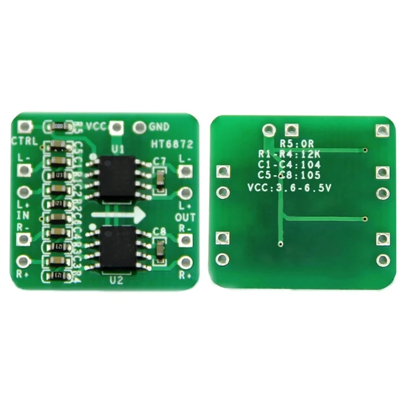 2x3W Digital Class D HT6872 3.6-6.5V Power Differential Amplifier